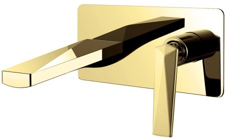 Смеситель встраиваемый для раковины Boheme Venturo 385 Золото 