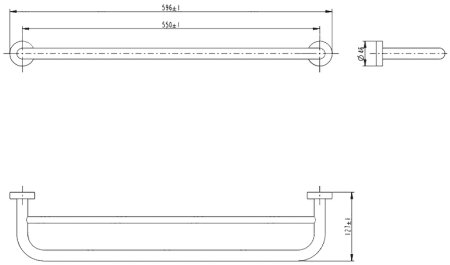 Полотенцедержатель Melana MLN-866002 двойной Сатин Хром 