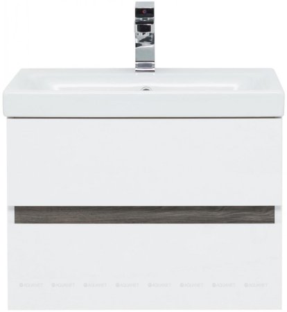Тумба с раковиной Aquanet Беркли 60 белый/дуб рошелье 