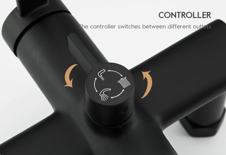 Душевая система Frap H67-6 F2467-6 Черная матовая 