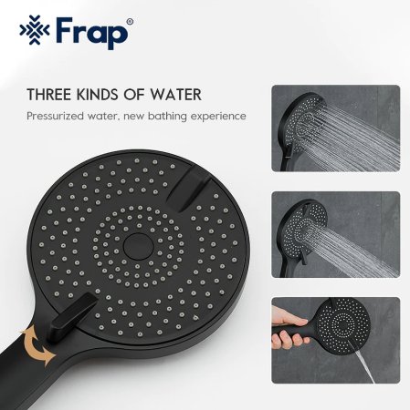 Душевая система Frap H67-6 F2467-6 Черная матовая 