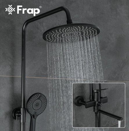 Душевая система Frap H67-6 F2467-6 Черная матовая 