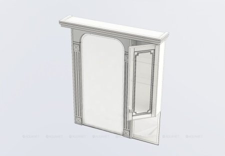 Зеркало-шкаф Aquanet Фредерика 100 белый 