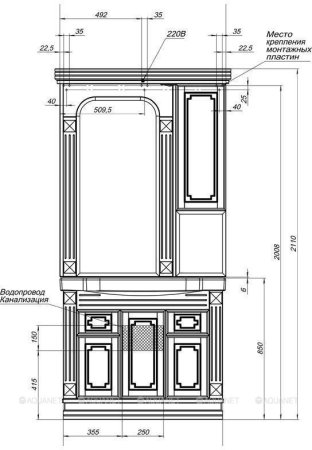 Зеркало-шкаф Aquanet Фредерика 100 белый 