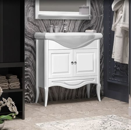 Тумба под раковину Opadiris Брунелла 80 00-00003631 Белая матовая 