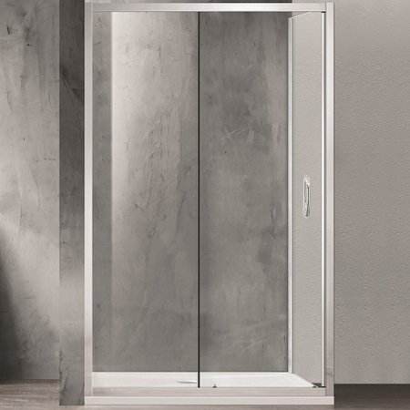 Душевой уголок Azario Milton 120х80 AZ-ND1131 L 1200 профиль Серебро стекло прозрачное 