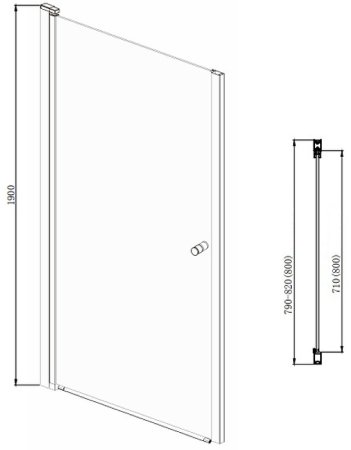Душевая дверь Azario Alberta AZ-NK6211 800 профиль Серебро стекло прозрачное 