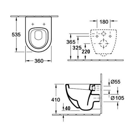 Унитаз подвесной Esbano Amapola-N DP ESUPAMAPNDPW безободковый 