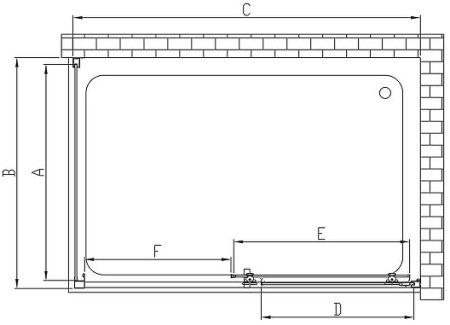 Душевой уголок Vincea Alpha 140x80 VSR-3AL8014CL профиль Хром стекло прозрачное 