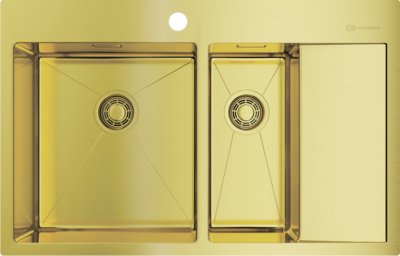 Мойка кухонная Omoikiri Akisame 78-2-LG-L светлое золото 