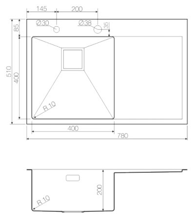 Мойка кухонная Omoikiri Akisame 78-2-LG-L светлое золото 