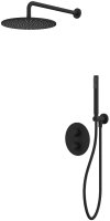 Душевая система Whitecross Y black YSET08BL с термостатом Черная матовая