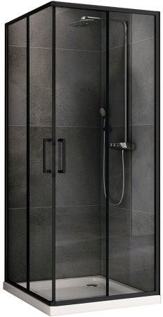 Душевой уголок Abber Schwarzer Diamant 90x90 AG02090B5 профиль Черный стекло прозрачное 