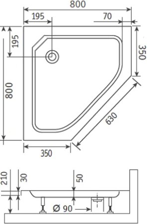 Поддон для душа RGW Style TR 80x80 