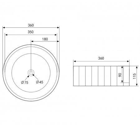 Раковина-чаша Abber Bequem 36 AC2111 Белая 
