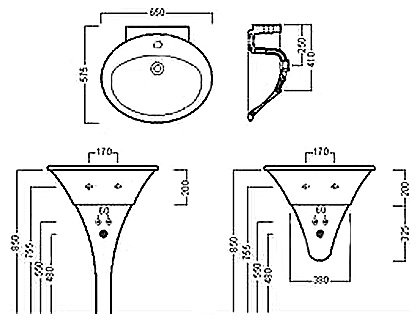 Раковина Hatria Sculture 65 см 