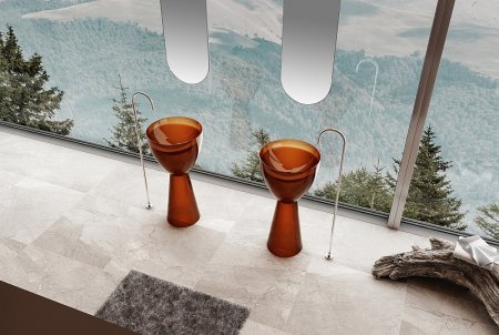 Раковина Abber Kristall 45 AT2703Opal Коричневая 