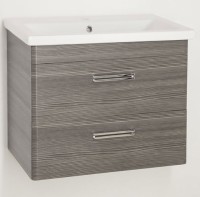 Тумба под раковину Style Line Лотос 70 Plus подвесная Шелк Зебрано