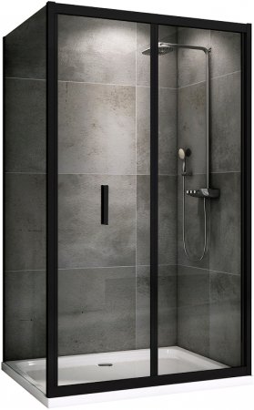 Душевой уголок Abber Sonnenstrand 90x80 AG07090B-S80B профиль Черный стекло прозрачное 