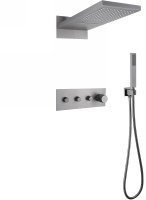 Душевая система Abber Rund AF8752NG с термостатом Никель