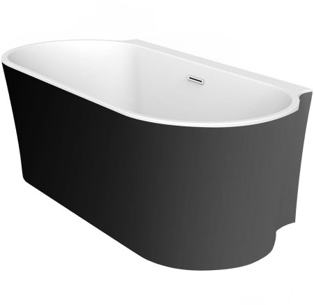 Акриловая ванна BelBagno 170x80 BB409-1700-800-W/NM Черная Белая без гидромассажа 