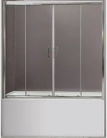 Шторка на ванну BelBagno Uno 170 UNO-VF-2-170/145-C-Cr профиль Хром стекло прозрачное