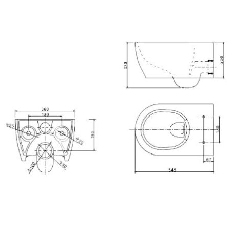 Унитаз подвесной SSWW NC2039V Белый 