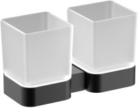 Стакан для ванной комнаты двойной Timo Selene 14034/03, черный