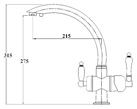 Смеситель для кухонной мойки Zorg Clean Water ZR 327 YF хром 