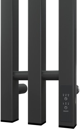 Полотенцесушитель электрический Point Гермес PN13822GB П3 120x1200 диммер справа, графит блеск 