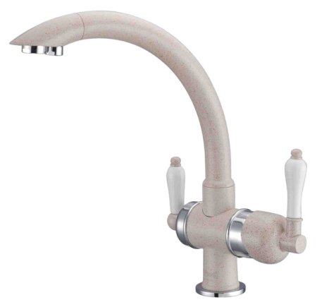 Смеситель для кухонной мойки Zorg Clean Water ZR 327 YF хром кварц 