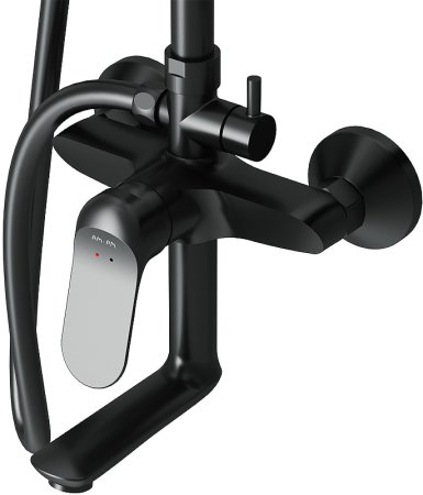 Душевая система AM.PM Sunny F0785C922 Черная матовая 