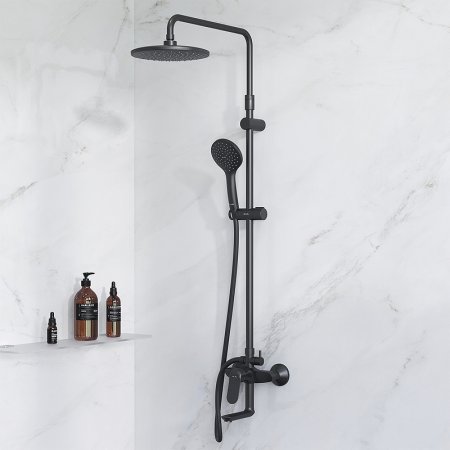 Душевая система AM.PM Sunny F0785C922 Черная матовая 