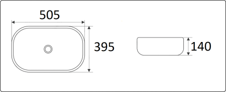 Раковина CeramaLux 78104 накладная 