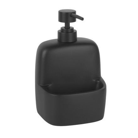 Дозатор WasserKRAFT K-8499BLACK с ёмкостью для губки 