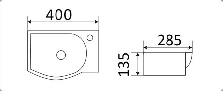Раковина CeramaLux 78404L подвесная 