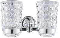 Стакан двойной для ванной комнаты Rose RG1122, хром