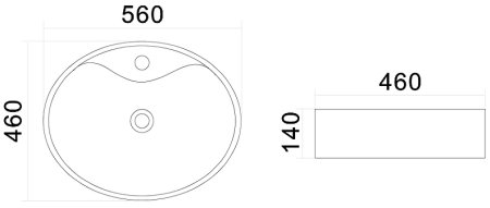 Раковина AM.PM Universal 56 C8FC1X056GWOV Белая 