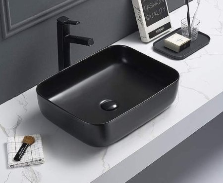 Раковина-чаша CeramaLux 50 2105-1МВ Черная матовая 