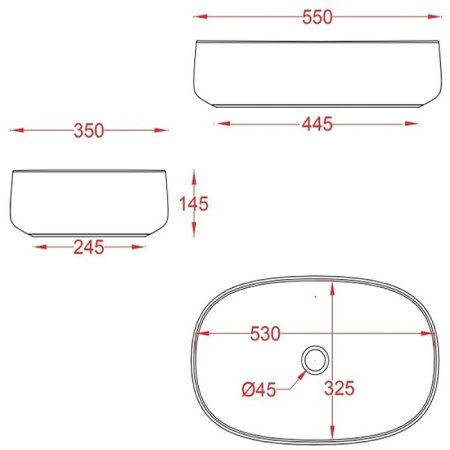 Раковина-чаша Artceram Cognac 55 COL003 39 00 Cocoa 