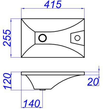 Раковина Aqwella Malaga 42 Mal.04.04.D Белая 