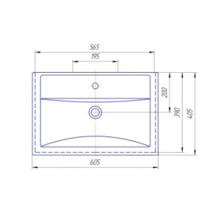 Тумба Санта Дублин 60 1 ящик с умывальником Фостер 60 