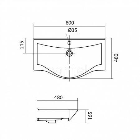 Тумба с раковиной Onika Девис 80.13 бетон чикаго 
