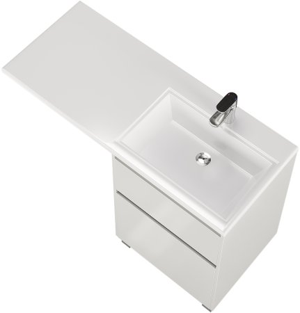 Тумба с раковиной Creto Cafor 120 R 19-W120R Белый глянец 