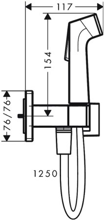 Гигиенический душ со смесителем Hansgrohe Bidette 29233700 Белый матовый 