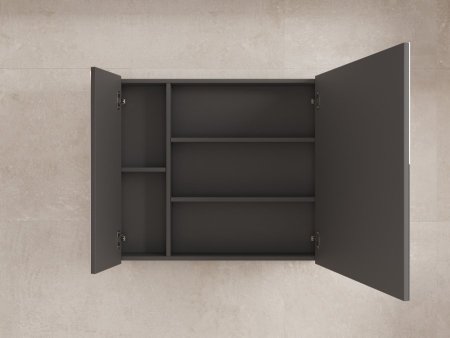 Зеркальный шкаф "ЛИМА 80" эмаль, белый матовый 