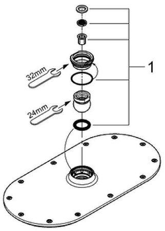 Верхний душ Grohe Rainshower Cosmopolitan 2747 Хром 