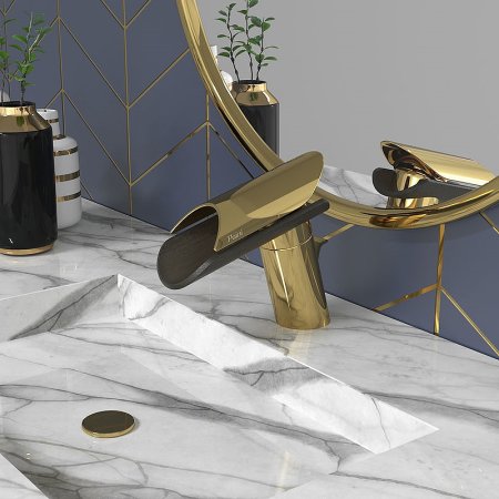 Смеситель для раковины Paini Morgana 73OP211LZKM Золото Коричневый 