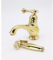 Смеситель для раковины с гигиеническим душем GANZER SEVERIN GZ77051E GOLD