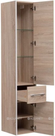 Шкаф-пенал для ванной Aquanet Августа 35 дуб сонома 